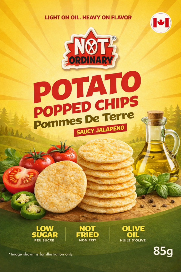 Potato Popped Chips - Saucy Jalapeno (pack of 16) x85g